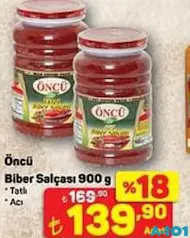 ÖNCÜ BİBER SALÇASI 900 G fiyat ve kampanya bilgisi